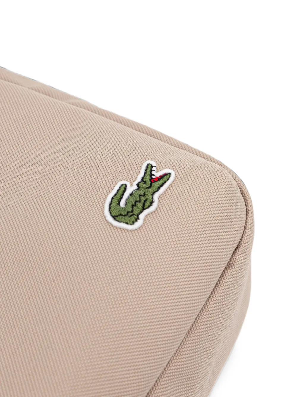 Lacoste Heuptas met logo-patch en rits Beige