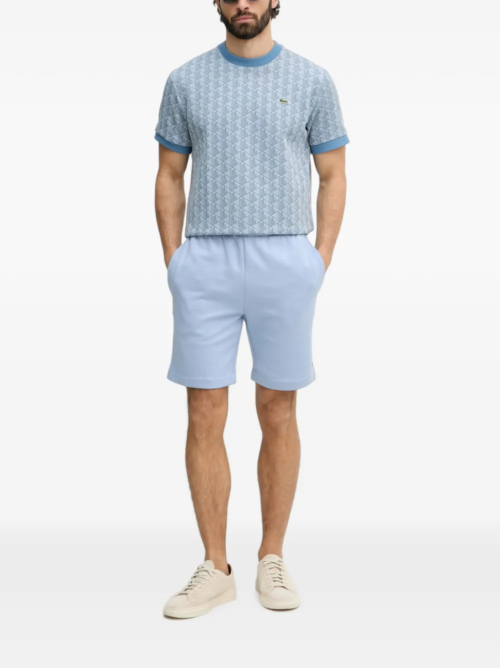 Lacoste Trainingsshorts met logopatch Blauw