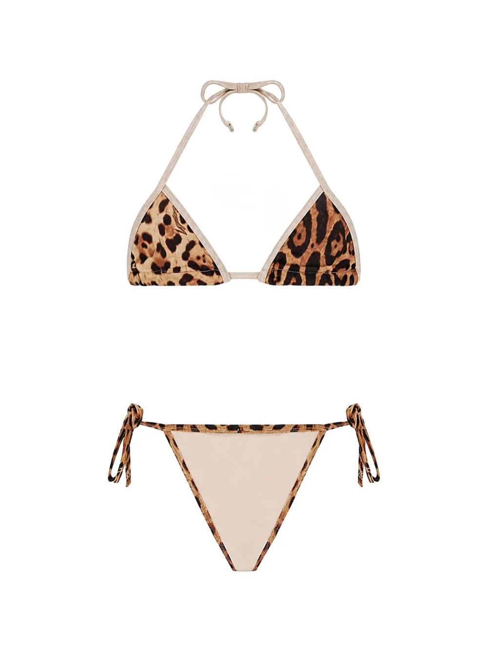 4GIVENESS leopard-print triangle bikini - Toni neutri
