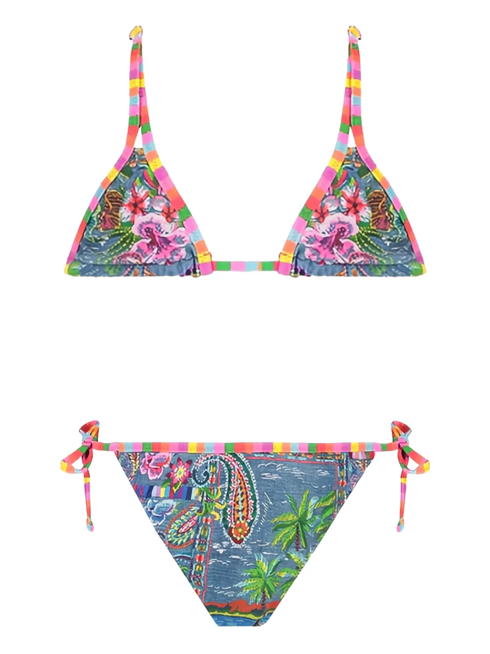 4GIVENESS floral-print paisley bikini - Blu