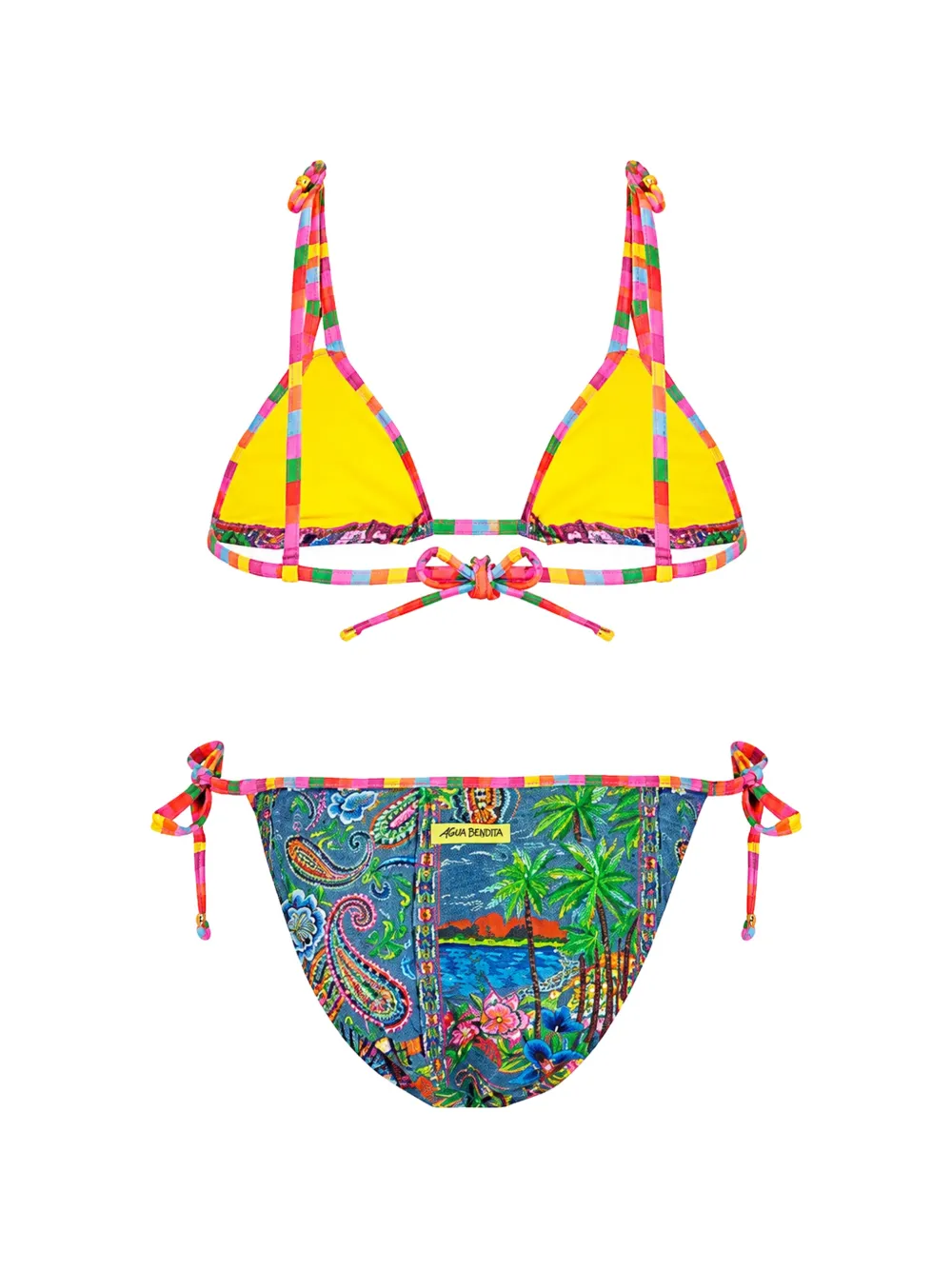 4GIVENESS KIDS Bikini met paisley-print Blauw