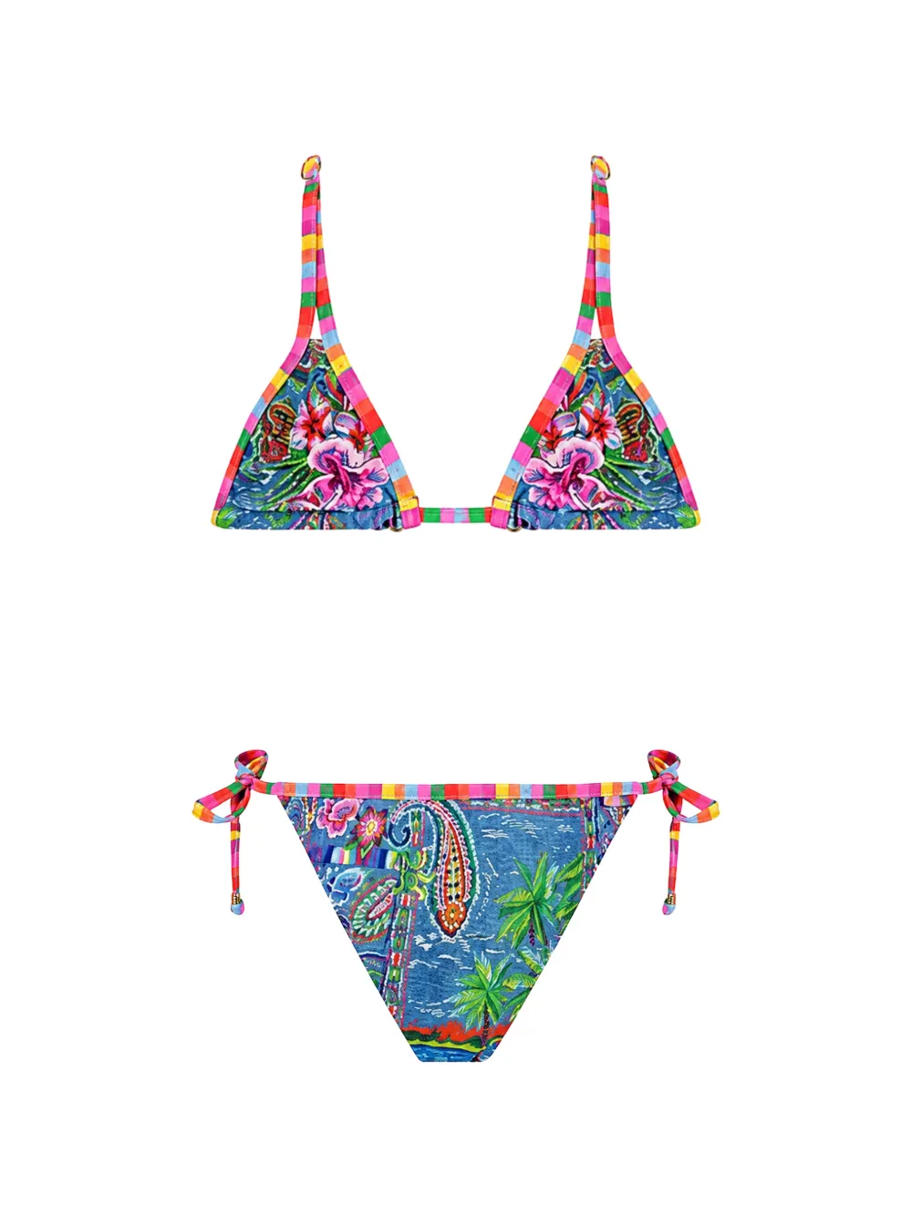 4GIVENESS floral-print paisley bikini - Blu