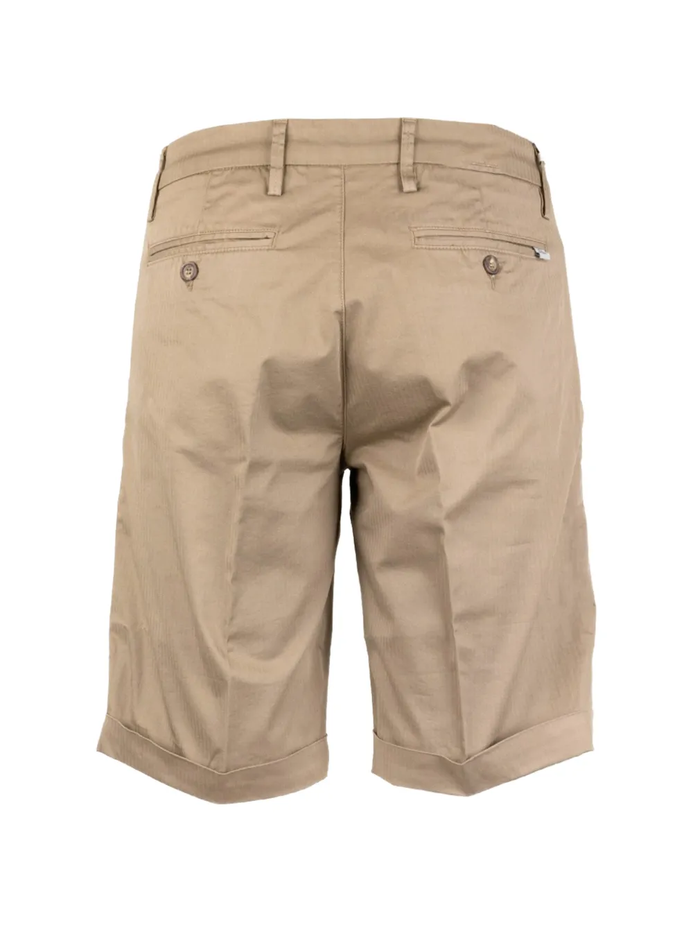 Re-Hash Geplooide shorts met omgeslagen pijpen Beige
