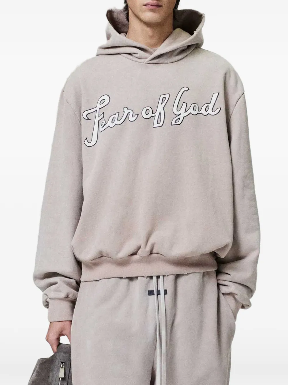 Fear Of God Hoodie met logoprint Beige