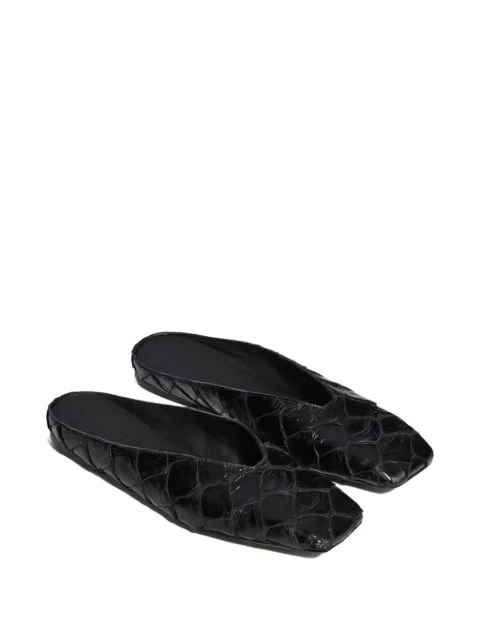 Rick Owens woven-effect square-toe mules