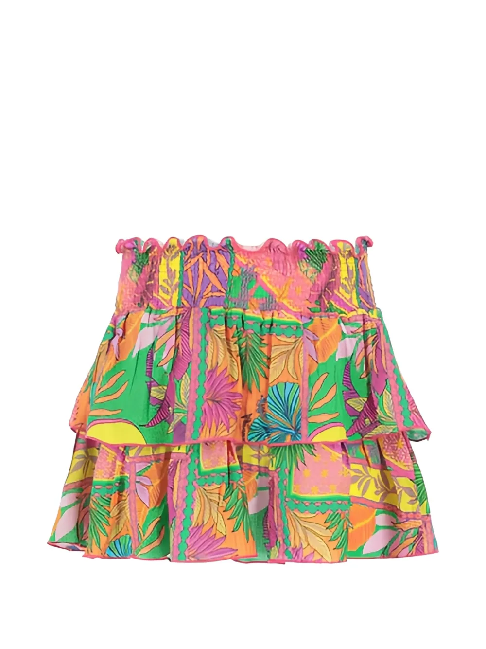 4GIVENESS floral-print ruffled skirt - Rosa