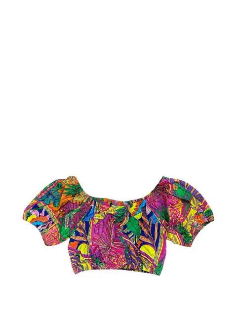 4GIVENESS floral-print crop top