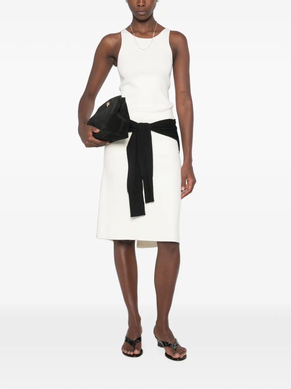 TOTEME Midi-rok met knopen Wit