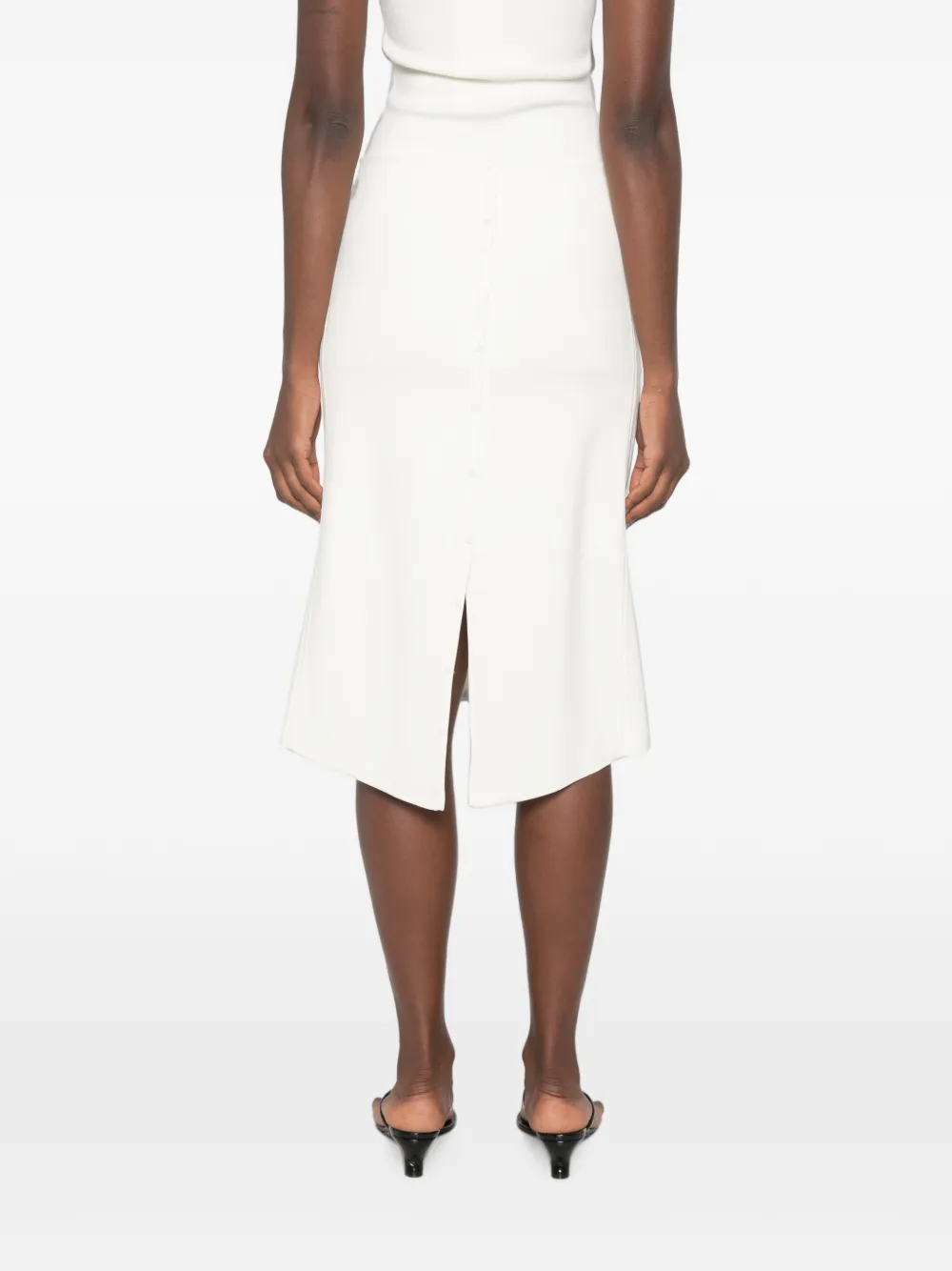 TOTEME Midi-rok met knopen Wit