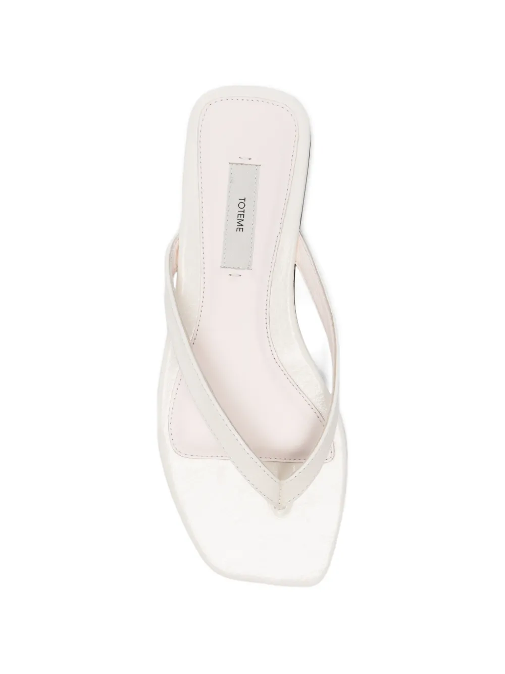 TOTEME square-toe sandals Wit