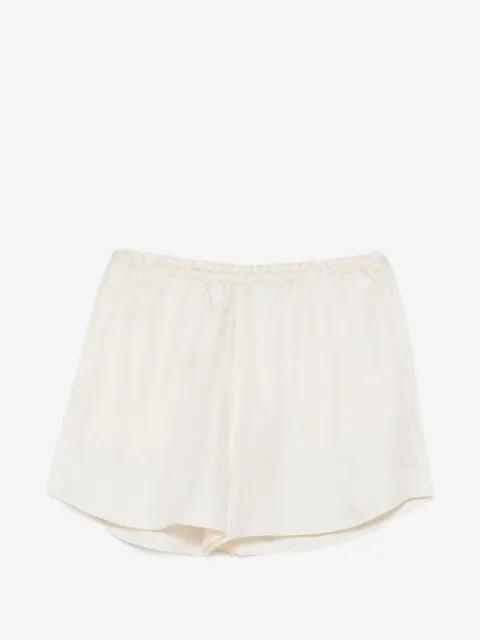 TOTEME silkeshorts med monogram-broderi