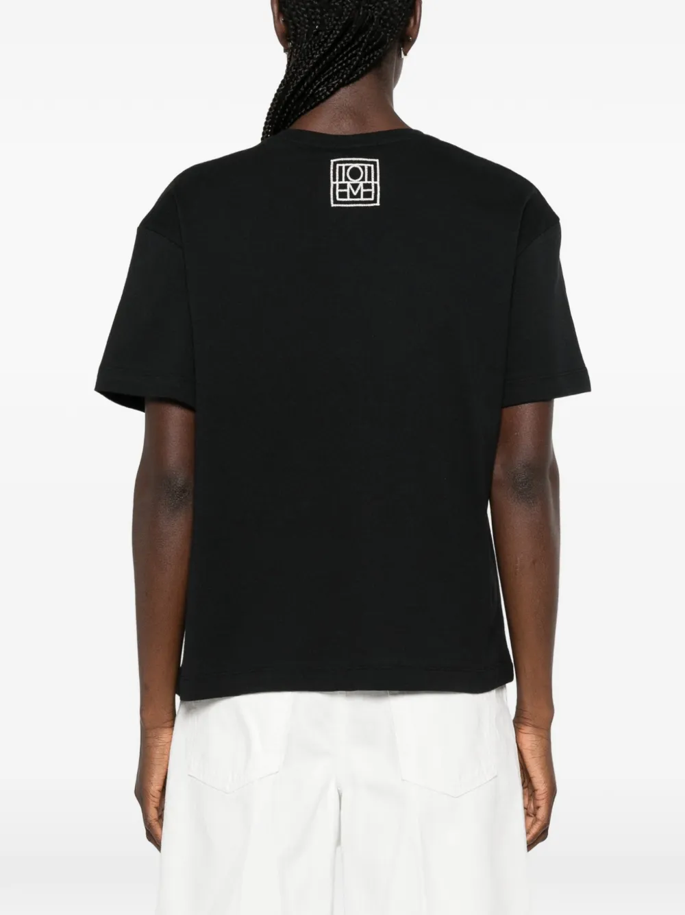 TOTEME T-shirt met geborduurd logo Zwart