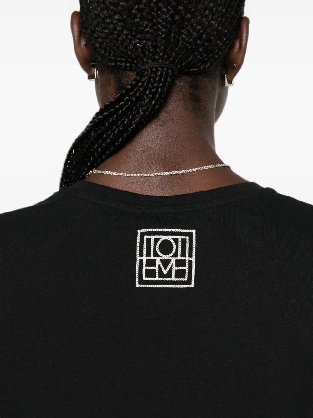 TOTEME T-shirt met geborduurd logo Zwart