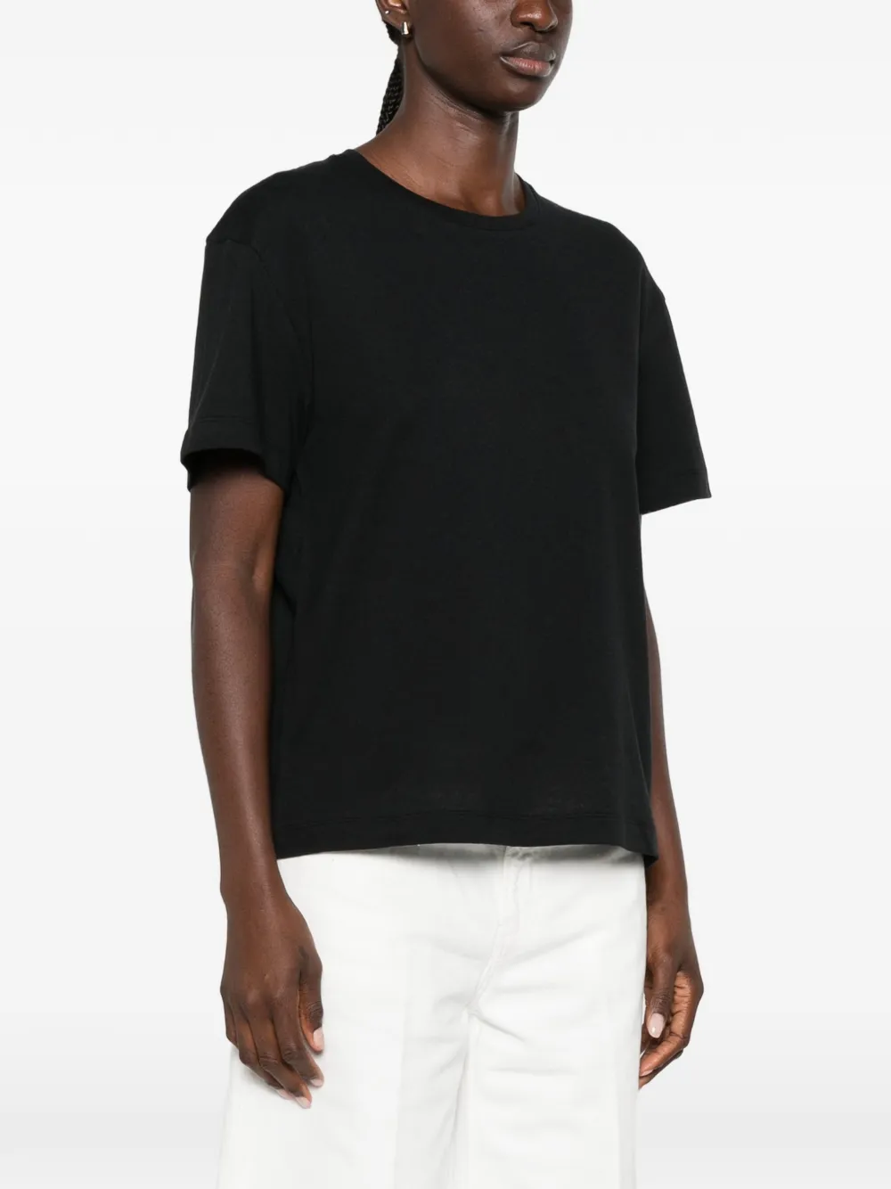 TOTEME T-shirt met geborduurd logo Zwart