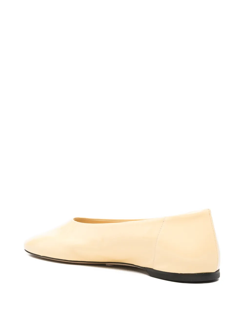TOTEME patent-finish almond-toe ballet flats Geel