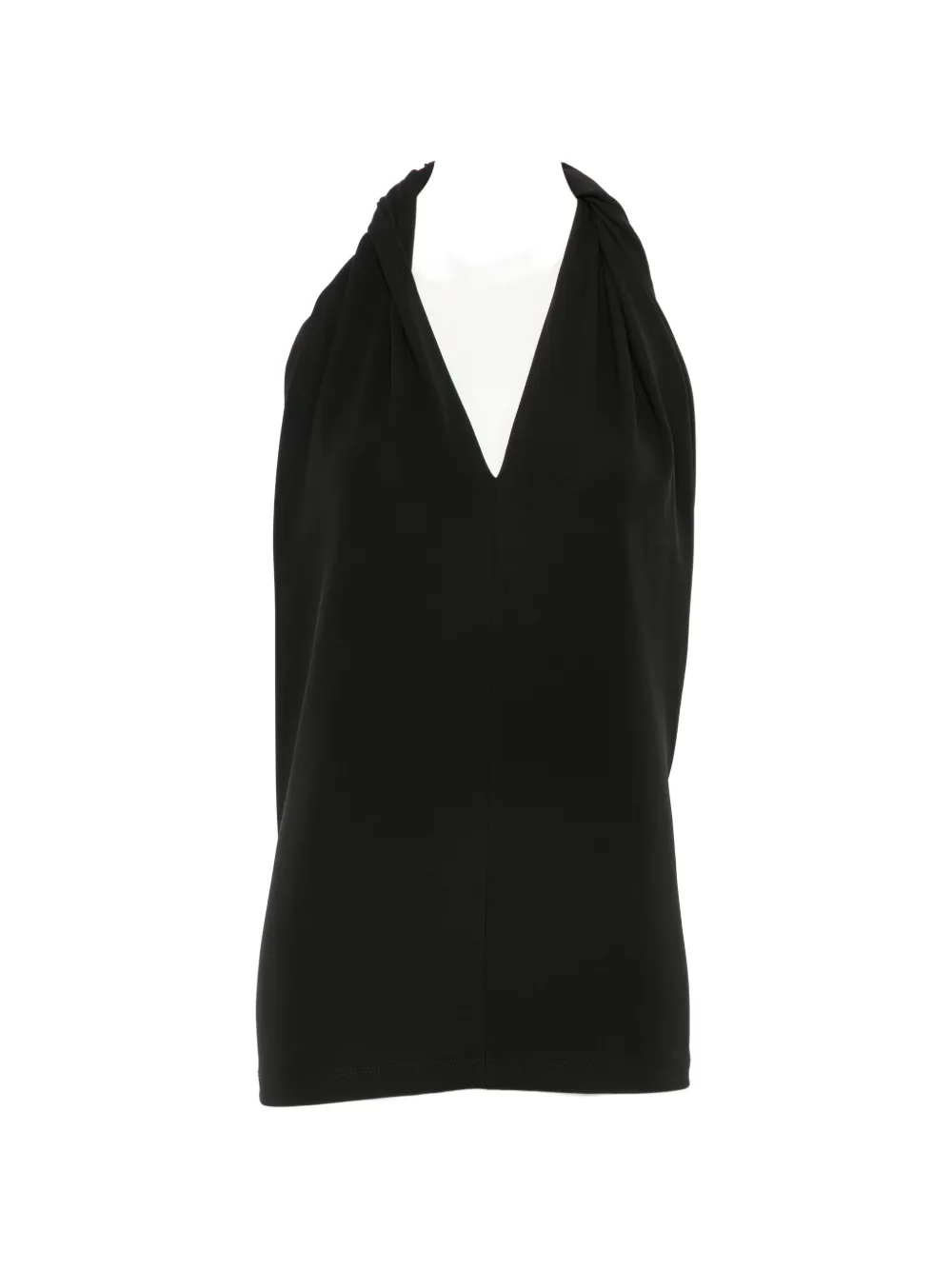 TOTEME twisted halterneck top - Nero