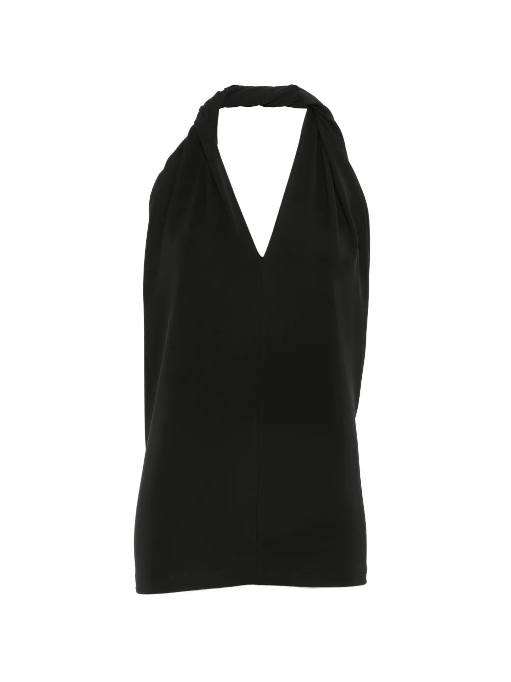 TOTEME twisted halterneck top - Nero
