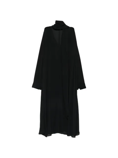TOTEME vestido midi manga larga con detalle de mascada