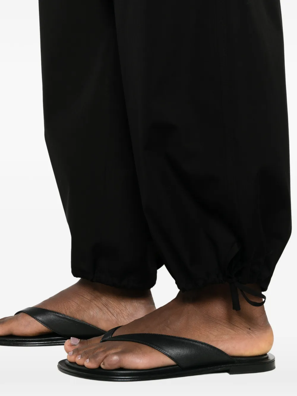 TOTEME Broek met trekkoord Zwart