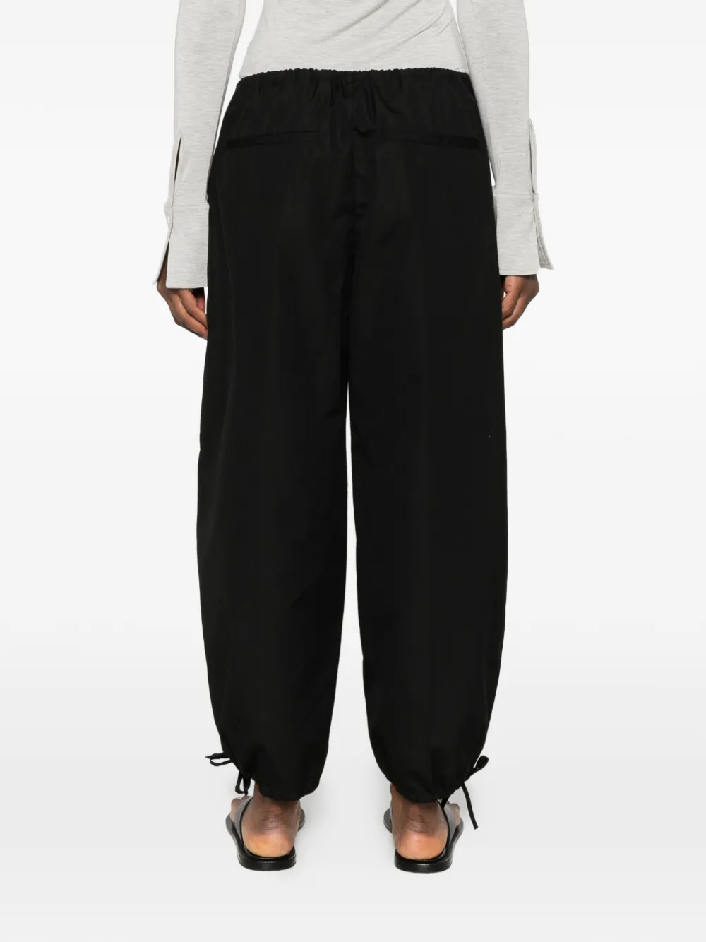 TOTEME Broek met trekkoord Zwart