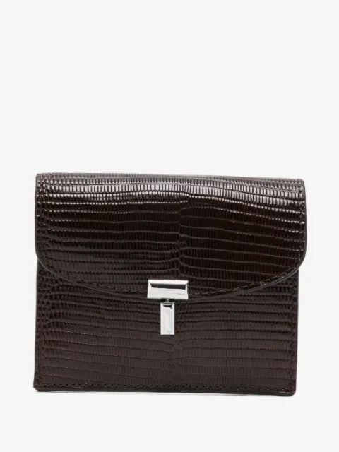 TOTEME T-Lock lizard-embossed cardholder