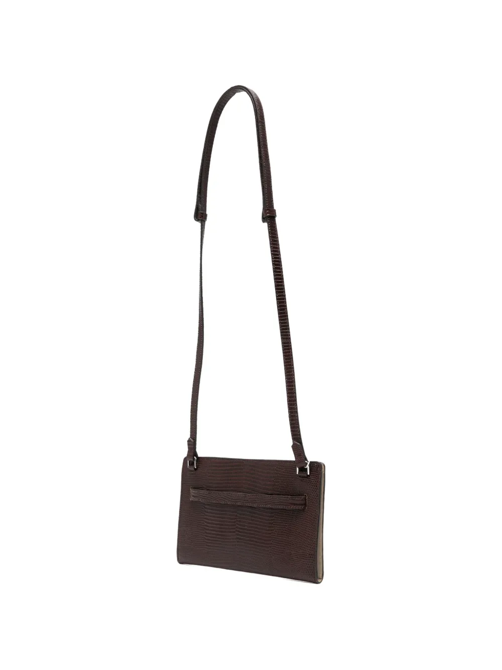 TOTEME Crossbodytas met hagedissen-effect en ceintuur Bruin