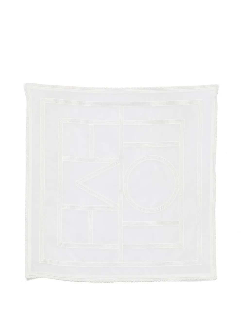 TOTEME Sciarpa all'uncinetto con monogramma - Bianco