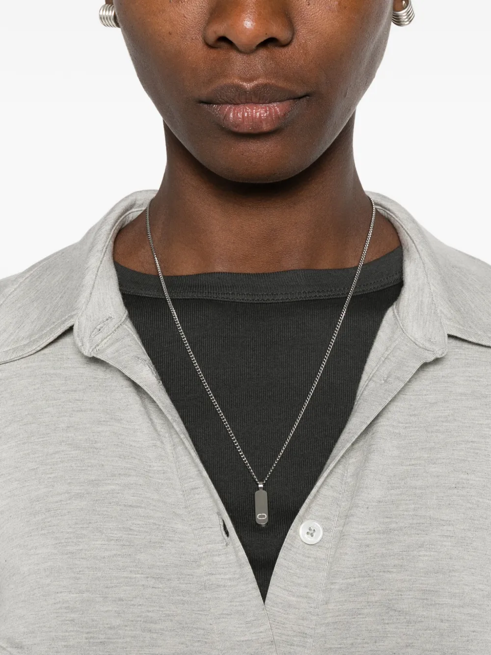 TOTEME Shirt met knopen en lange mouwen Grijs