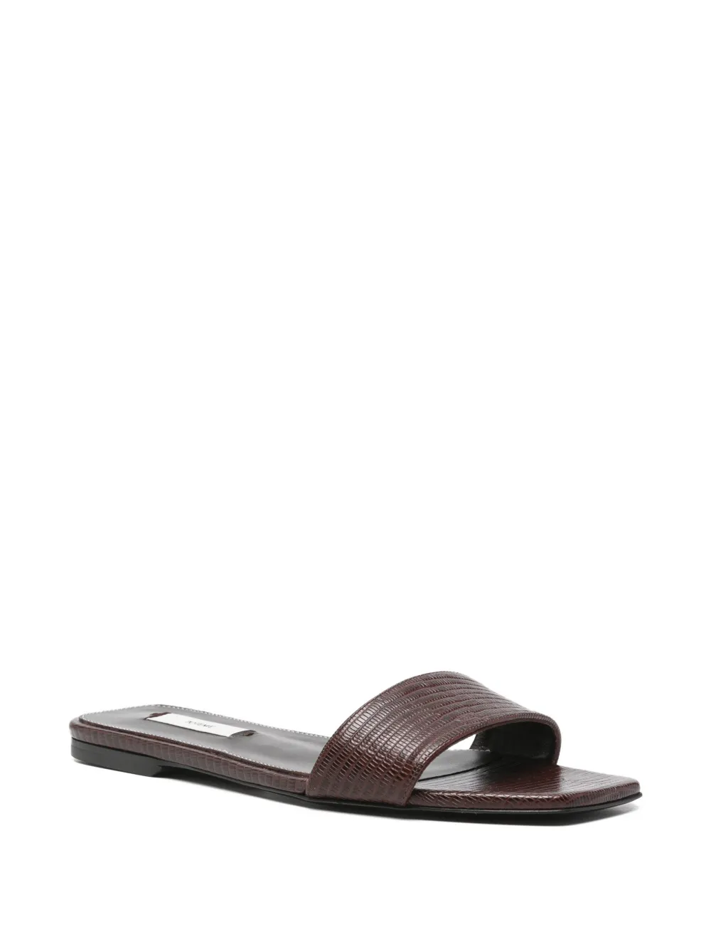 TOTEME lizard-embossed sandals Bruin