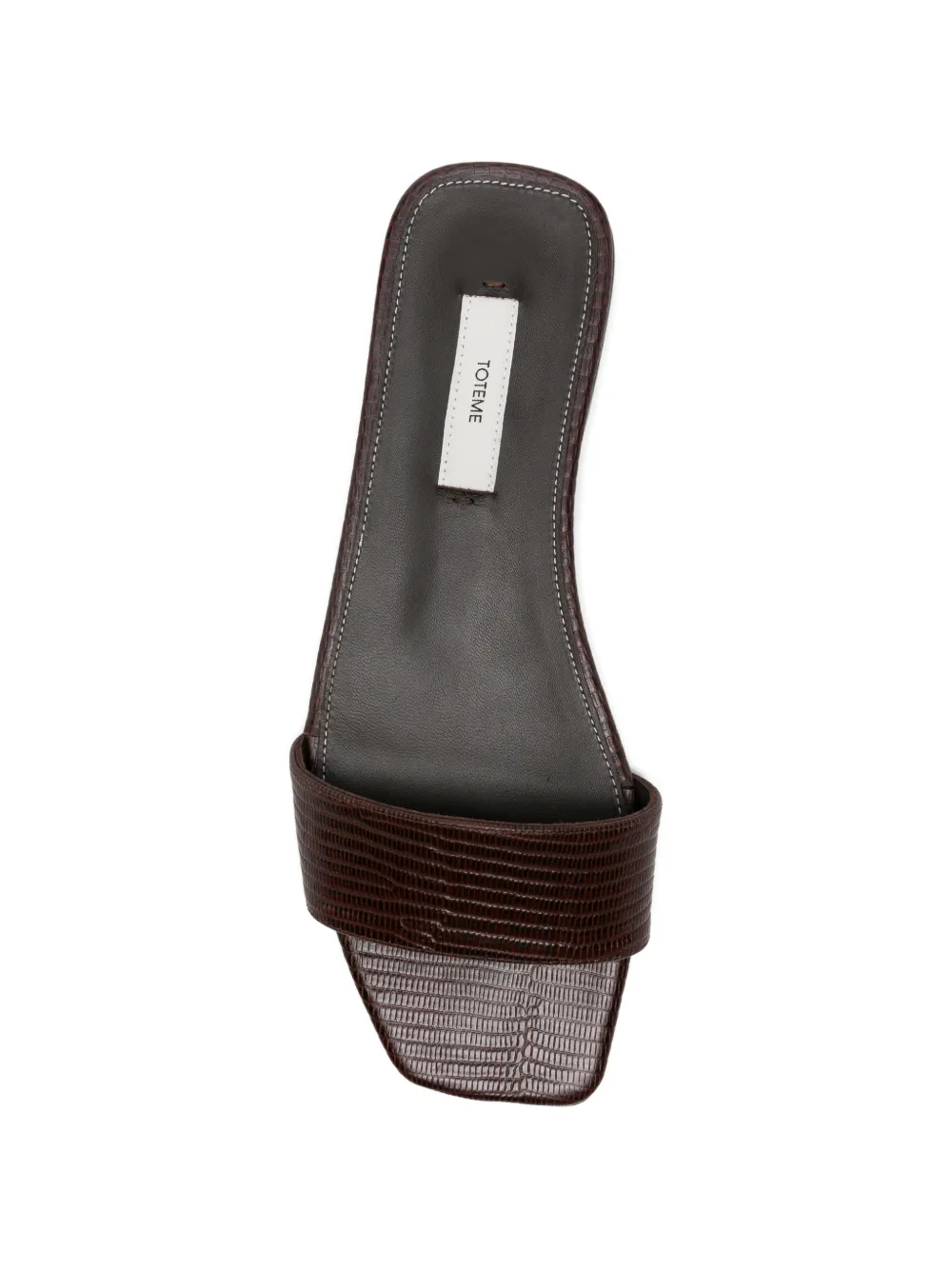TOTEME lizard-embossed sandals Bruin