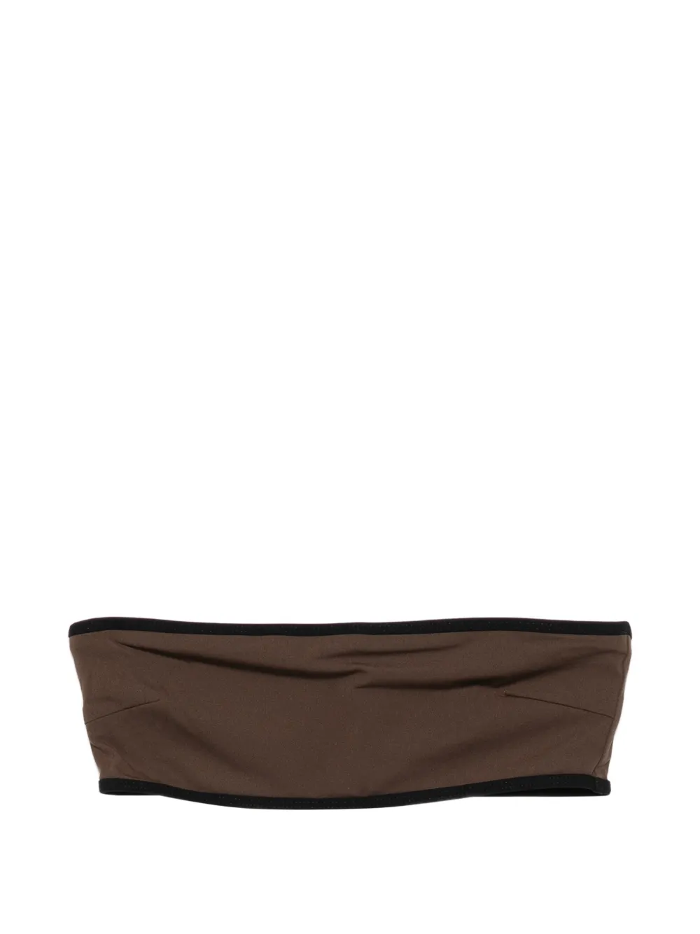 TOTEME contrast-trim bikini top - Marrone