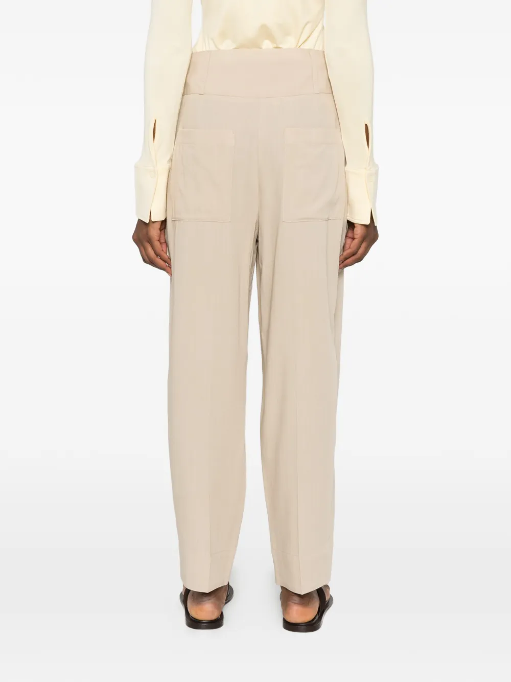TOTEME Gedrapeerde broek Beige