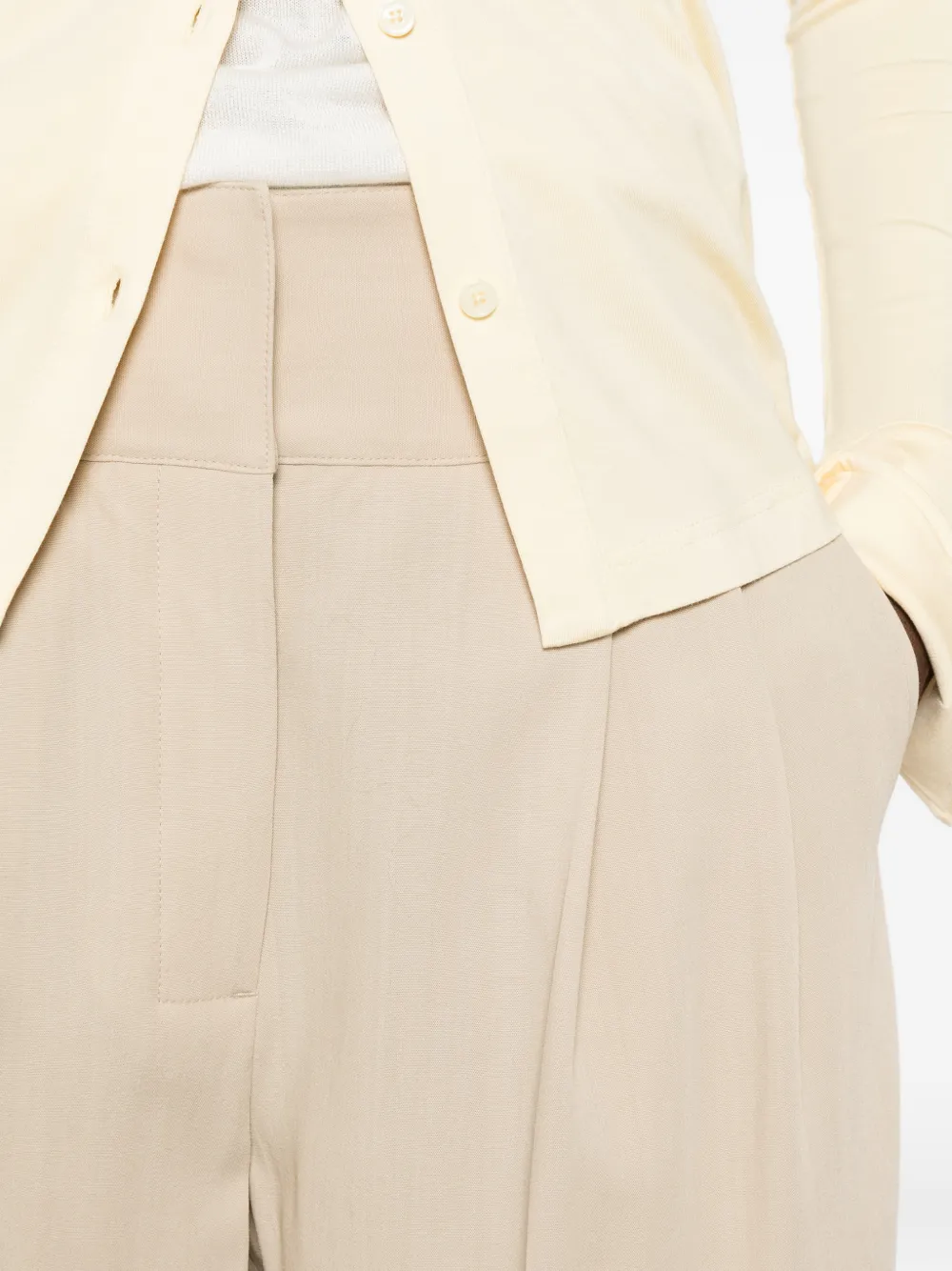 TOTEME Gedrapeerde broek Beige