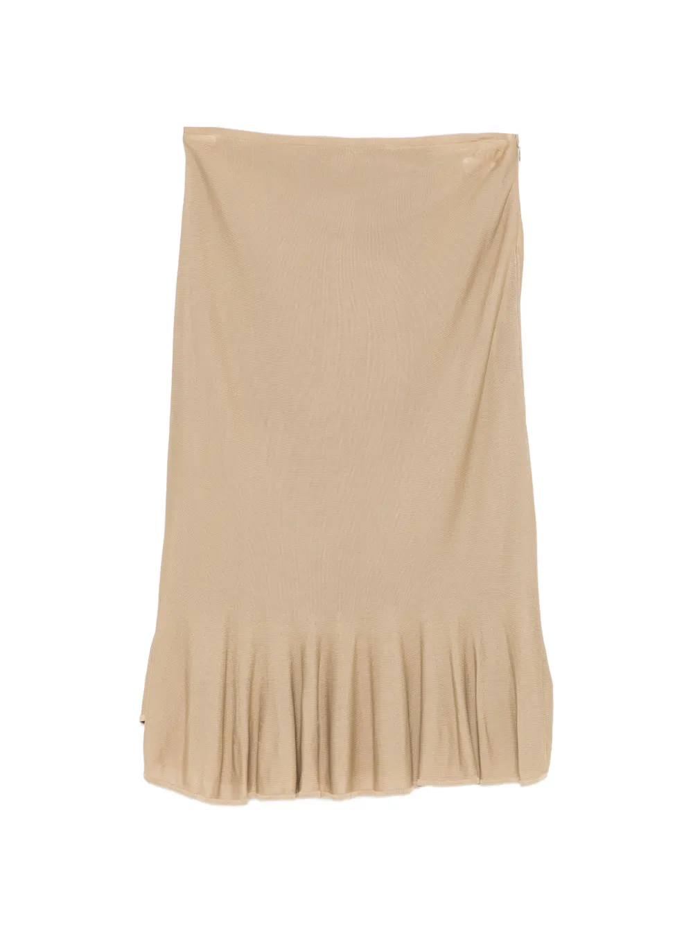 TOTEME fluted-hem knitted midi skirt - Toni neutri