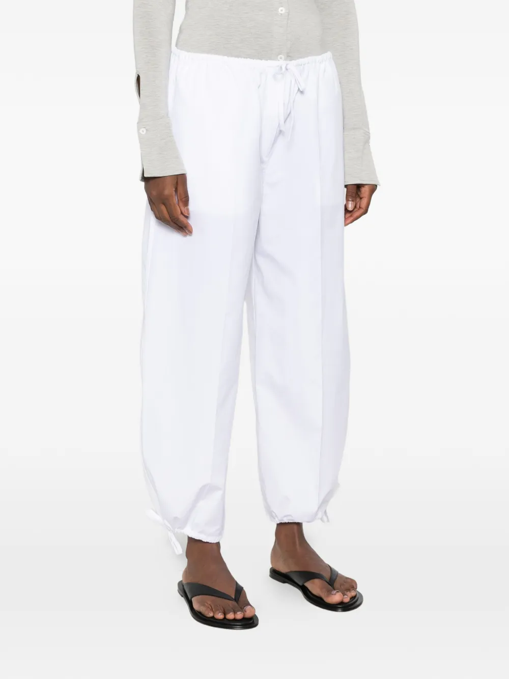 TOTEME Broek met trekkoord Wit
