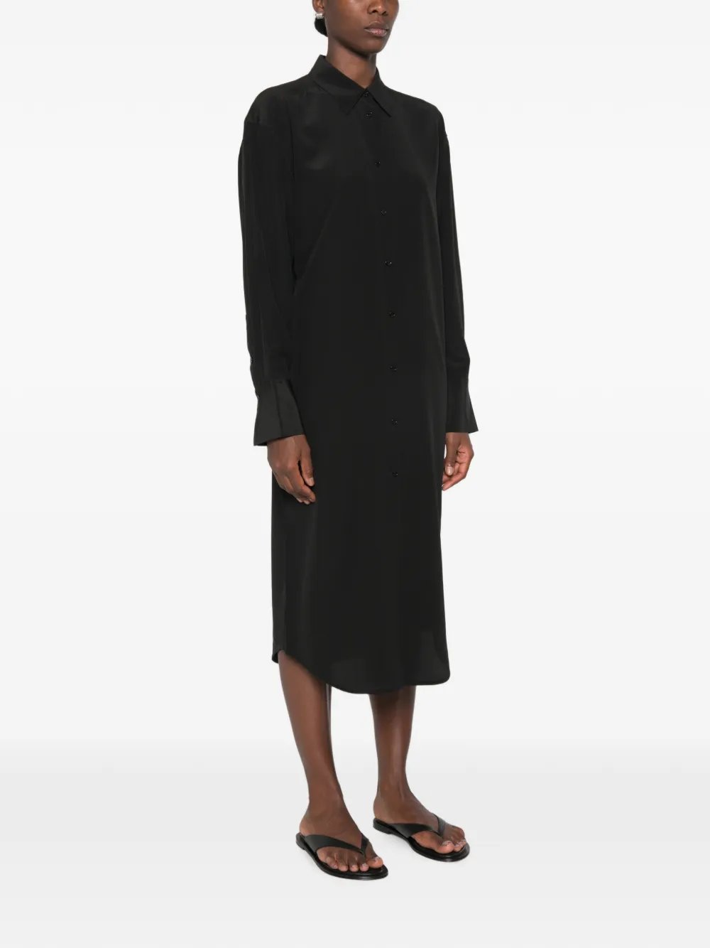 TOTEME Zijden blousejurk Zwart