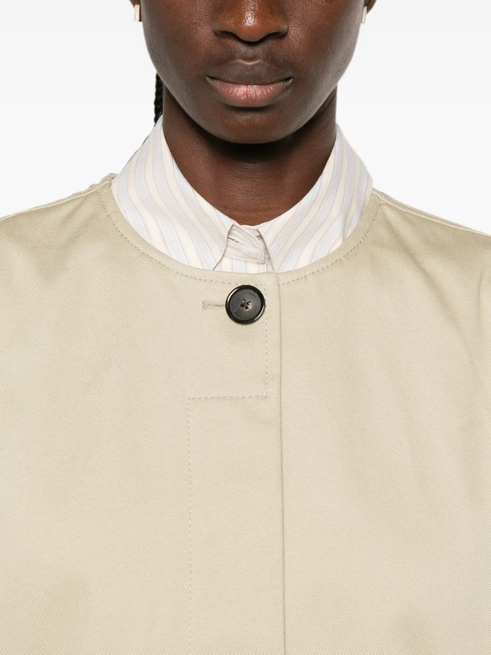 TOTEME Jack met elastische taille en katoenen-twill print Beige