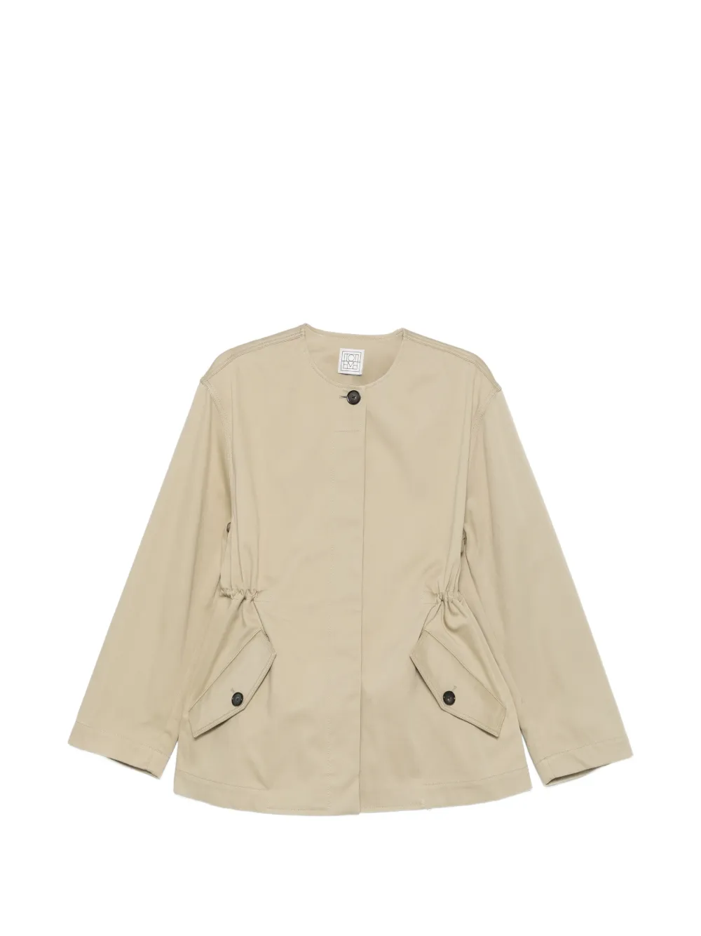 TOTEME elasticated-waist cotton-twill jacket - Neutrals