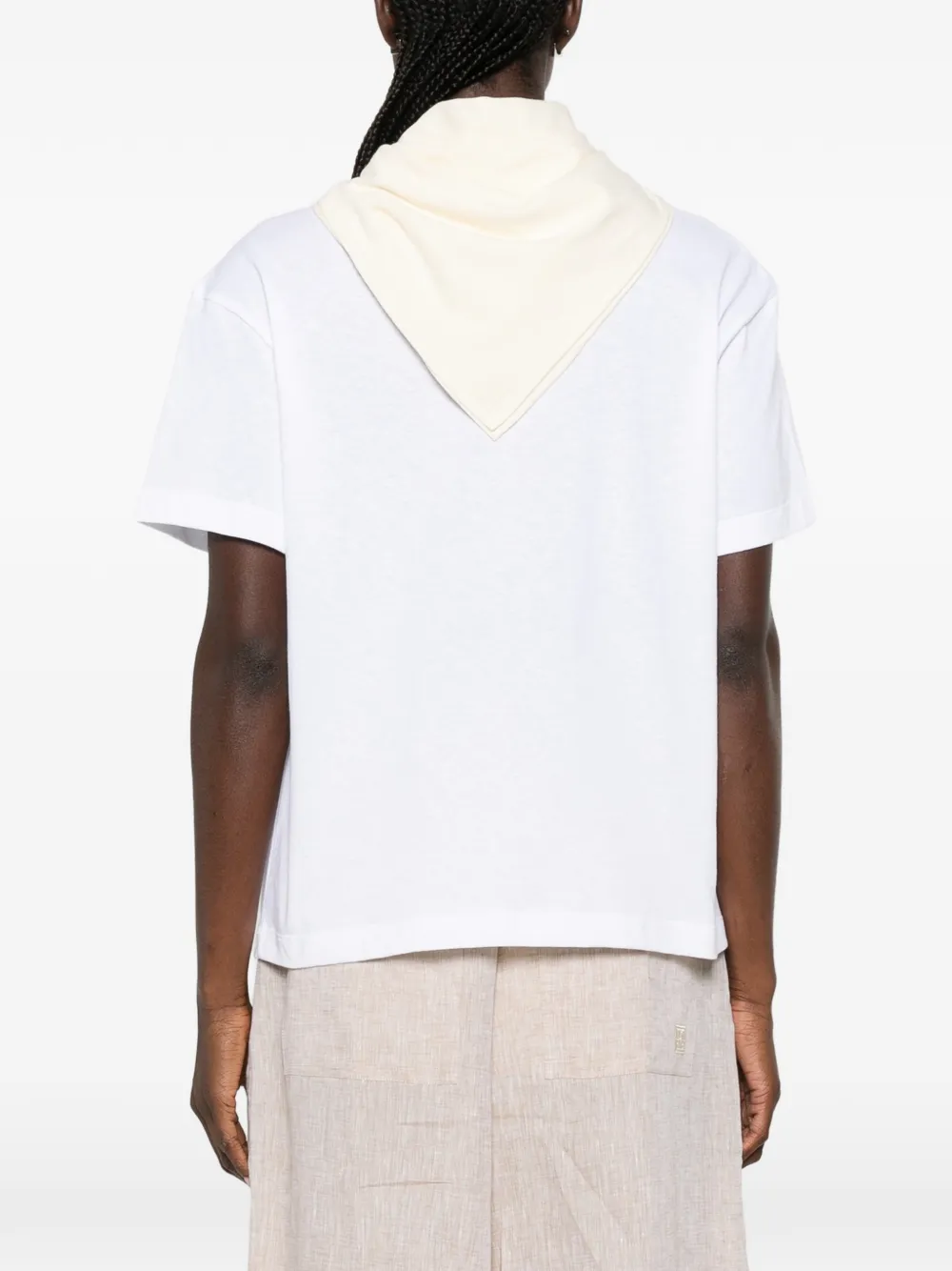 TOTEME T-shirt met sjaaldetail Wit