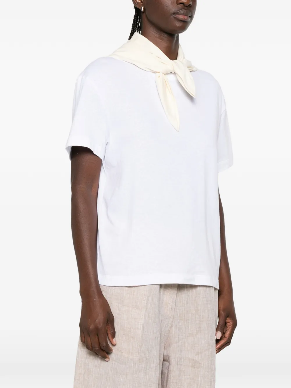 TOTEME T-shirt met sjaaldetail Wit