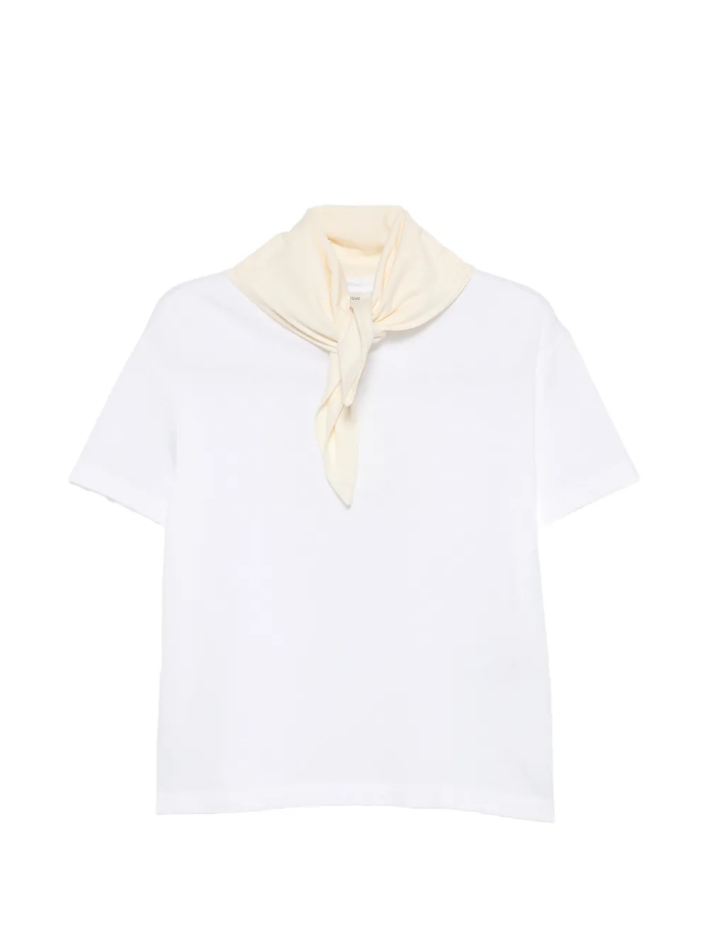 TOTEME scarf-detail T-shirt - Bianco