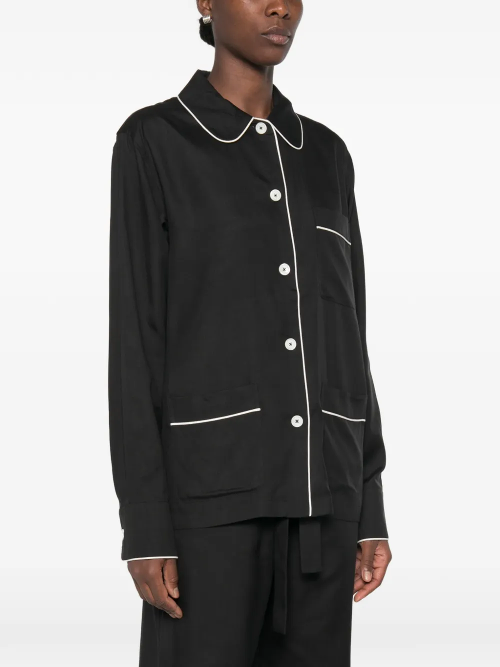 TOTEME Pyjamashirt met afwerking Zwart