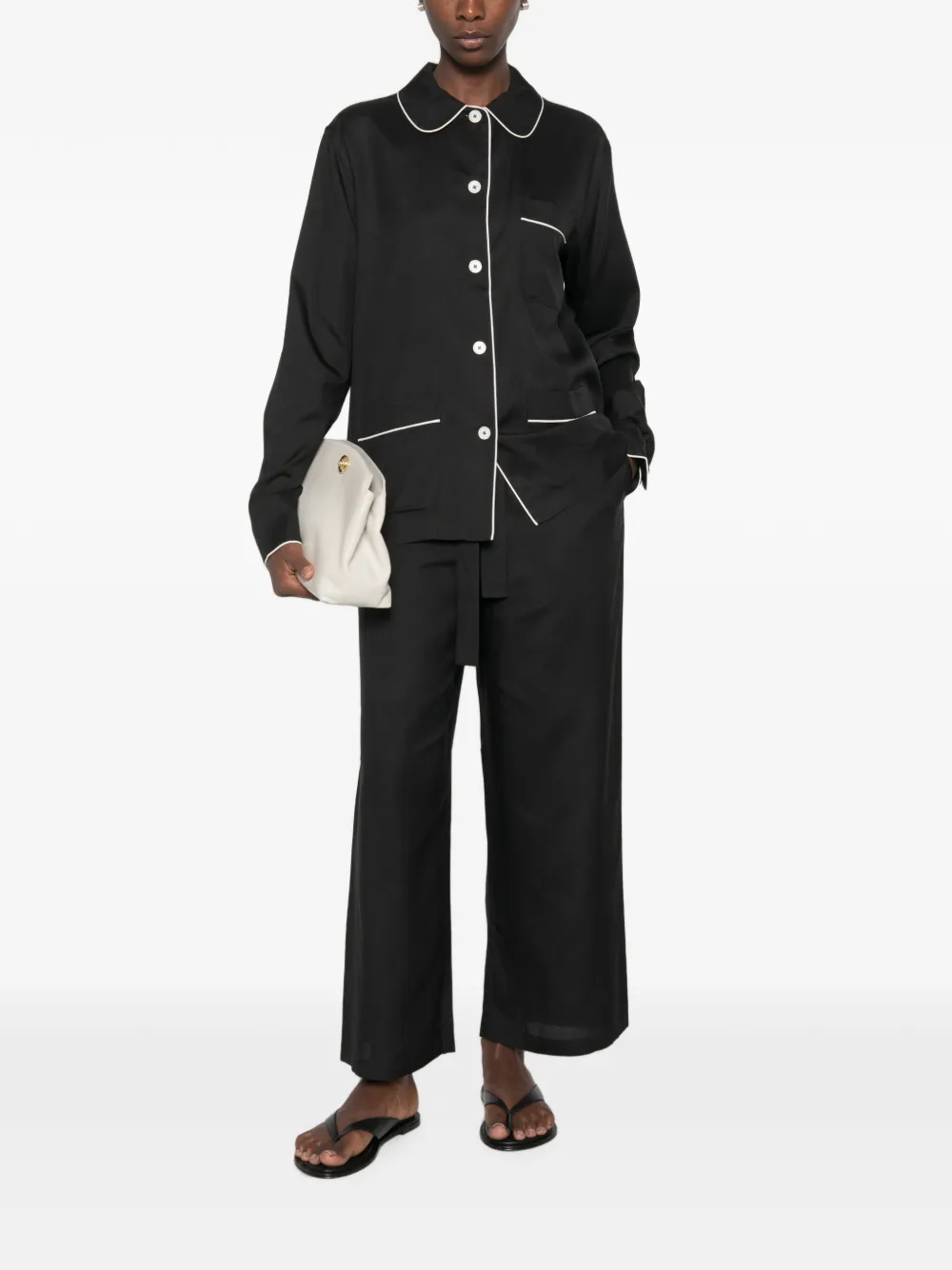 TOTEME Pyjamashirt met afwerking Zwart