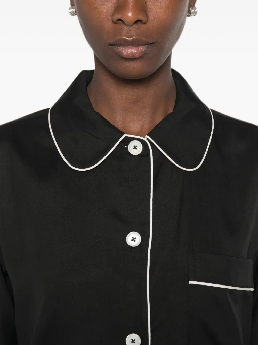 TOTEME Pyjamashirt met afwerking Zwart