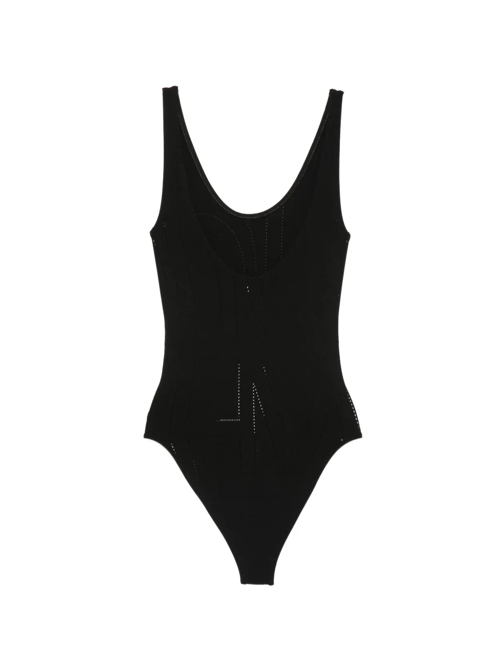 TOTEME Pointelle gebreid badpak met monogram Zwart