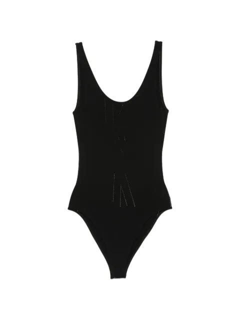 TOTEME traje de baño de tejido calado con monograma