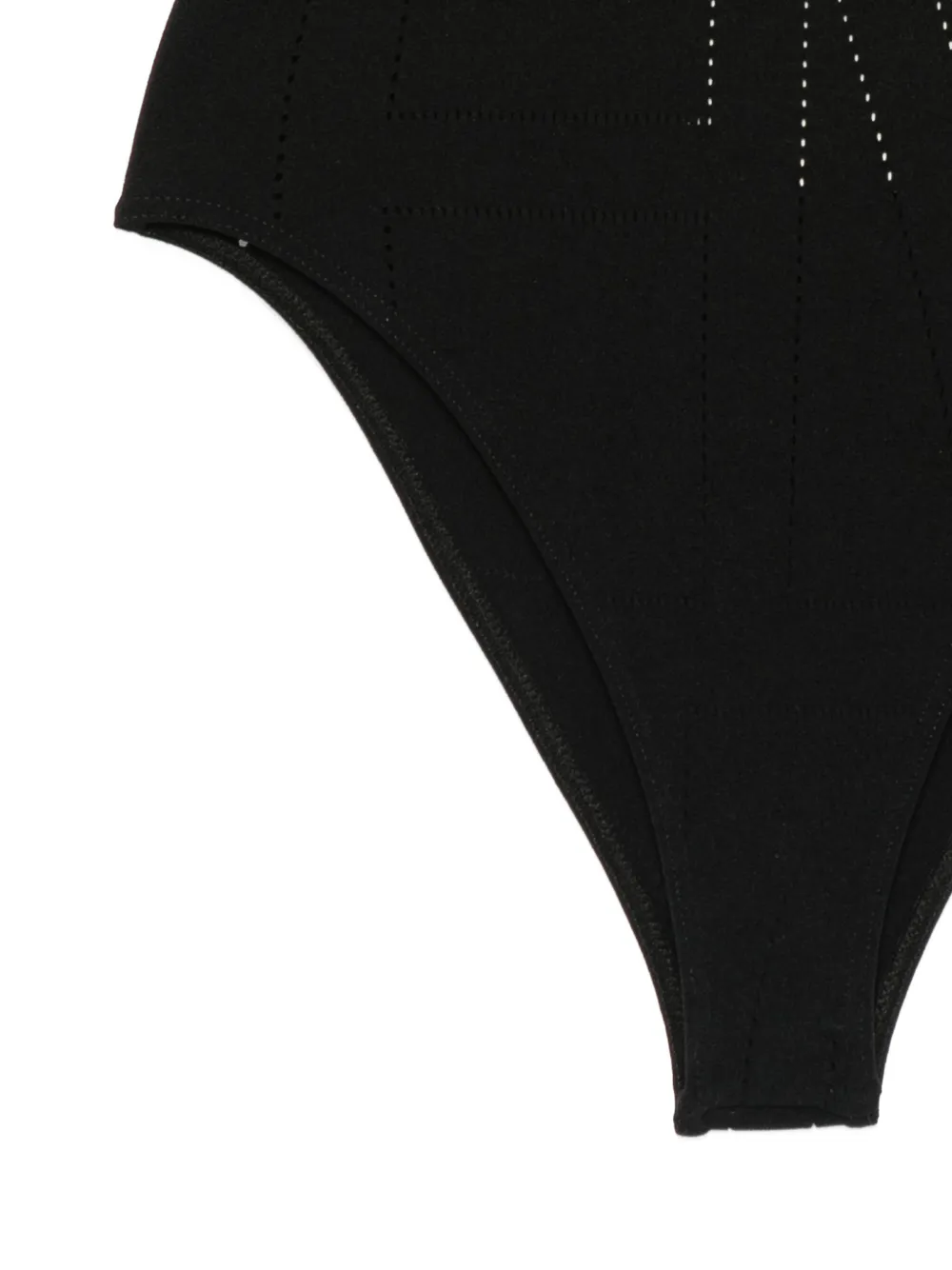 TOTEME Pointelle gebreid badpak met monogram Zwart