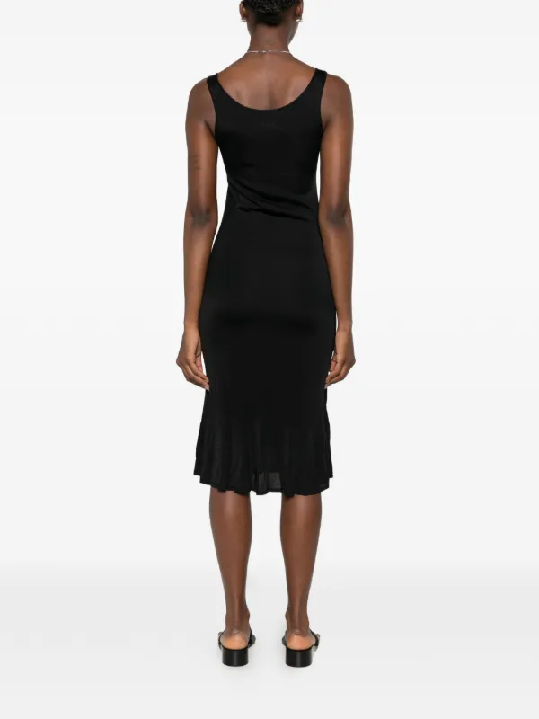 toteme black slip through midi dress Toteme Slip Through Knit Dress in Black