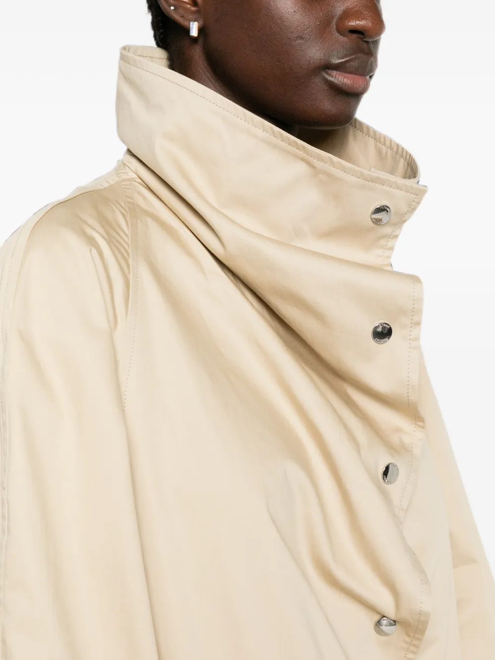 TOTEME Oversized trenchcoat met drukknoop Beige