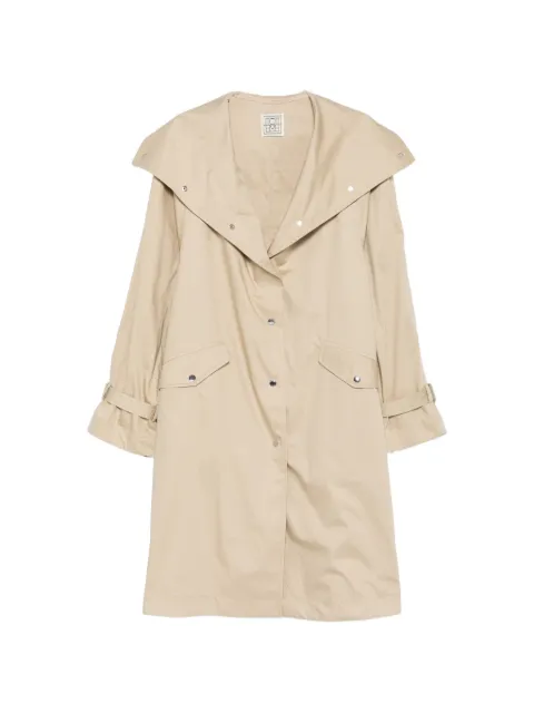TOTEME oversized spread-collar trench coat